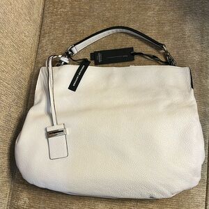 Gianni Chiarini leather hobo/ satchel bag in bone NWT